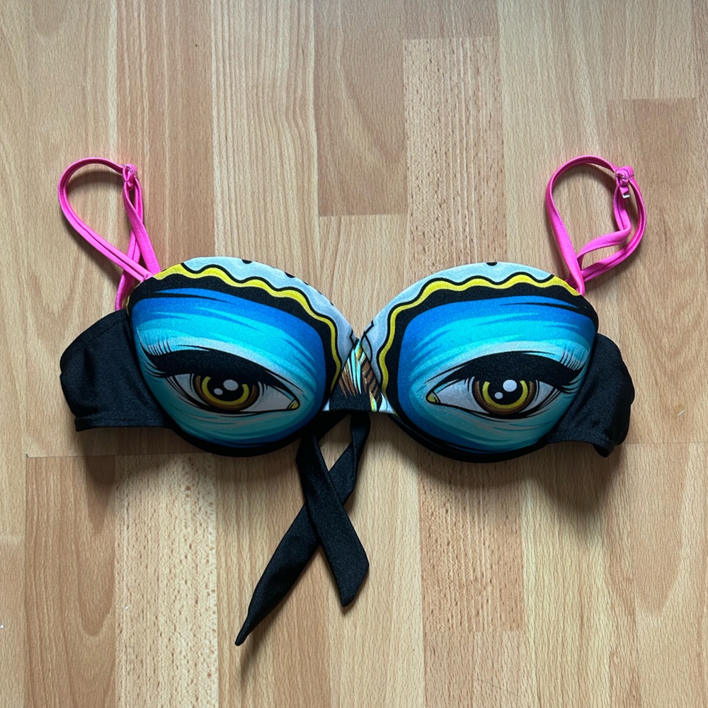 Pop art eye bikini top